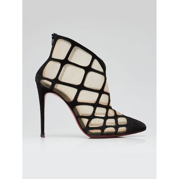 Christian Louboutin Black Suede Araknene Ankle booties 36 EU - Picture 3 of 5